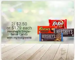 Walgreens Hershey's Single-Serve Candy offer