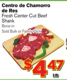 El Super Fresh Fresh Center Cut Beef Shank offer