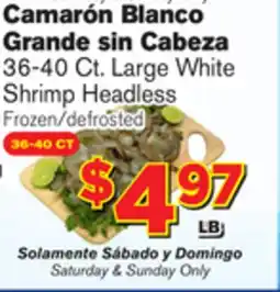 El Super Fresh Large White Shrimp Headless offer