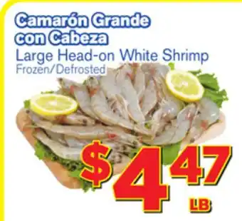 El Super Fresh Large Head-on White Shrimp offer