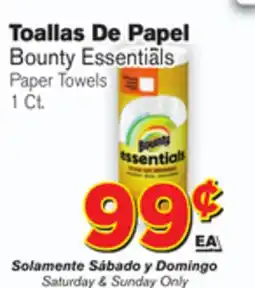 El Super Fresh Bounty Essentials Paper Towels offer