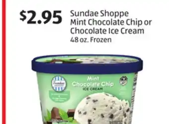 Aldi Sundae Shoppe Mint Chocolate Chip or Chocolate Ice Cream offer