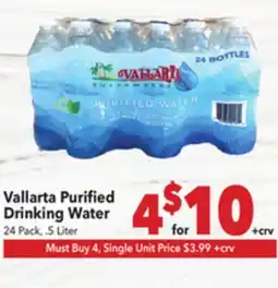 Vallarta Supermarkets Vallarta Purified offer