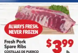 Vallarta Supermarkets Fresh Pork Spare Ribs offer