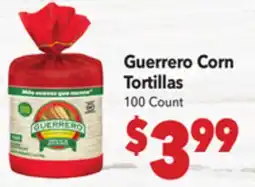 Vallarta Supermarkets Guerrero Corn Tortillas offer