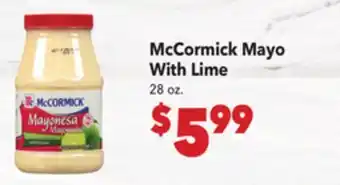 Vallarta Supermarkets McCormick Mayo With Lime offer