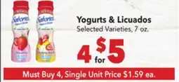 Vallarta Supermarkets Yogurts & Licuados offer