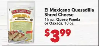 Vallarta Supermarkets El Mexicano Quesadilla Shred Cheese offer