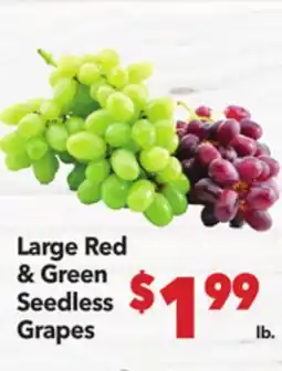 Vallarta Supermarkets Large Red & Green Seedless Grapes offer