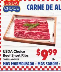 Vallarta Supermarkets USDA Choice Beef Short Ribs / COSTILLAs DE RES offer