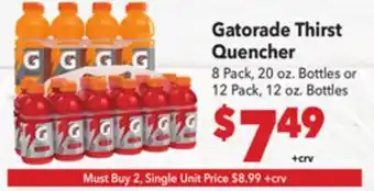 Vallarta Supermarkets Gatorade Thirst Quencher offer