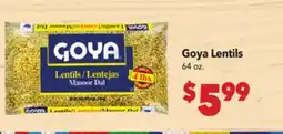 Vallarta Supermarkets Goya Lentils offer