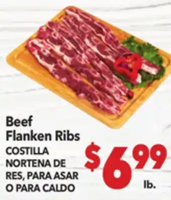 Vallarta Supermarkets Beef Flanken Ribs / COSTILLA NORTENA DE RES, PARA ASAR O PARA CALDO offer