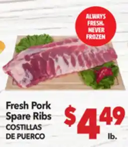 Vallarta Supermarkets Fresh Pork Spare Ribs / COSTILLAS DE PUERCO offer