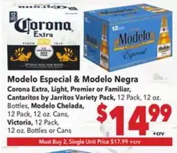 Vallarta Supermarkets Modelo Especial & Modelo Negra offer