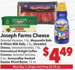 Vallarta Supermarkets Joseph Farms Cheese offer