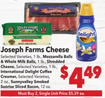 Vallarta Supermarkets Joseph Farms Cheese offer