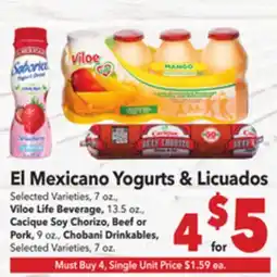 Vallarta Supermarkets El Mexicano Yogurts & Licuados offer