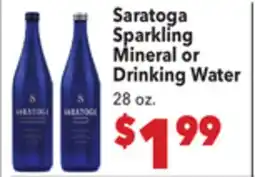 Vallarta Supermarkets Saratoga Sparkling Mineral or Drinking Water offer