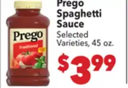 Vallarta Supermarkets Prego Spaghetti Sauce offer