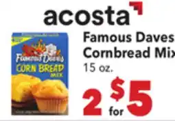 Vallarta Supermarkets Famous Daves Cornbread Mix offer