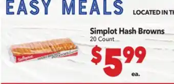 Vallarta Supermarkets Simplot Hash Browns offer