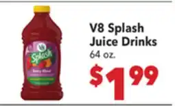 Vallarta Supermarkets V8 Splash Juice Drinks offer