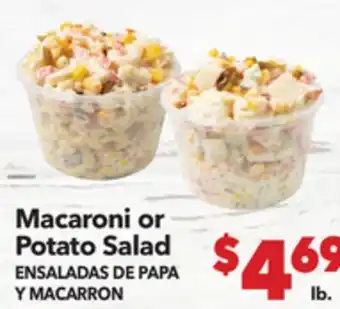 Vallarta Supermarkets Macaroni or Potato Salad / ENSALADAS DE PAPAY Y MACARRON offer