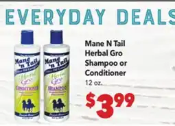 Vallarta Supermarkets Mane N Tail Herbal Gro Shampoo or Conditioner offer