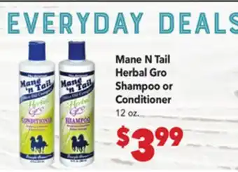 Vallarta Supermarkets Mane N Tail Herbal Gro Shampoo or Conditioner offer