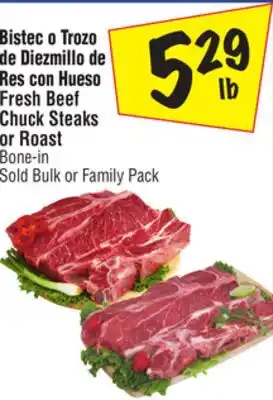 El Super Fresh Beef Chuck Steaks or Roast offer