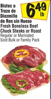 El Super Fresh Boneless Beef Chuck Steaks or Roast offer