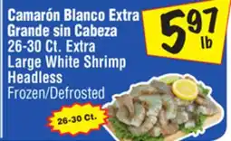 El Super 26-30 Ct. Extra Large White Shrimp Headless offer