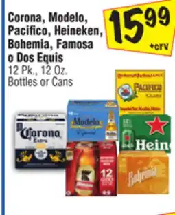 El Super Corona, Modelo, Pacifico, Heineken, Bohemia, Famosa o Dos Equis offer