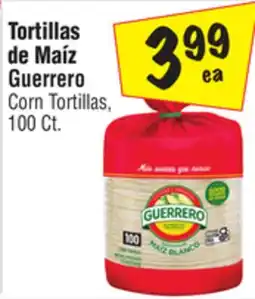 El Super Guerrero Corn Tortillas offer