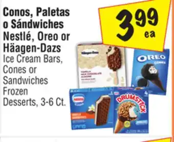 El Super Nestlé, Oreo or Häagen-Dazs Ice Cream Bars, Cones or Sandwiches Frozen Desserts offer