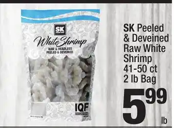 Super King Markets SK Peeled & Deveined Raw White Shrimp offer