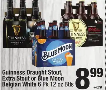 Super King Markets Guinness Draught Stout, Extra Stout or Blue Moon Belgian White offer