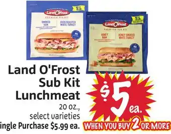 Foodmaxx Land O'Frost Sub Kit Lunchmeat offer