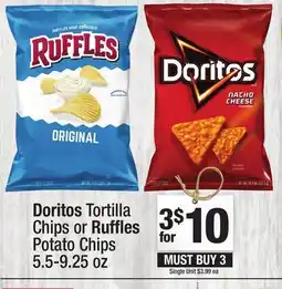 Super King Markets Doritos Tortilla Chips or Ruffles Potato Chips offer