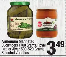 Super King Markets Armenium Marinated Cucumbers 1700 Grams, Royal Ikra or Ajvar 500-520 Grams offer