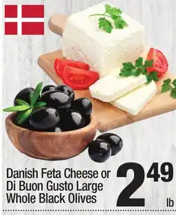 Super King Markets Danish Feta Cheese or Di Buon Gusto Large Whole Black Olives offer