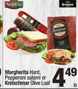 Super King Markets Margherita Hard, Pepperoni salami or Kretschmar Olive Loaf offer