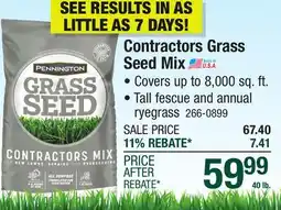 Menards Pennington Contractors Mix Grass Seed - 40 lb offer