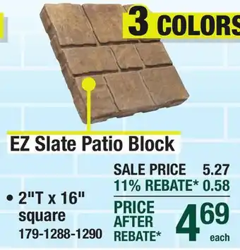 Menards 16 x 16 Sienna EZ Slate Patio Block offer