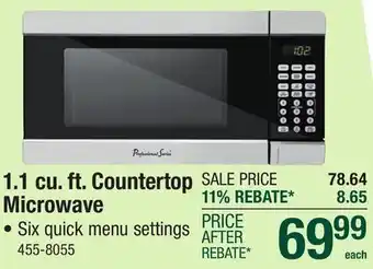 Menards Professional Series 1.1 cu. ft. Stainless Steel Countertop Microwave offer