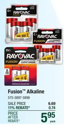 Menards Rayovac Fusion C Alkaline Batteries - 4 Pack offer