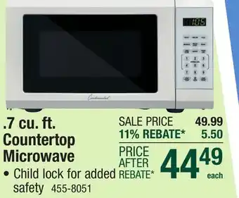 Menards Continental 0.7 cu. ft. White Countertop Microwave offer