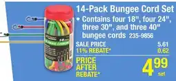 Menards Performax Assorted Bungee Cord Set - 14 Pack offer