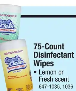 Menards Good & Clean Lemon Disinfectant Wipes - 75 Count offer